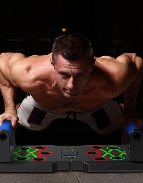 Load image into Gallery viewer, Push up Board with Automatic Count, Portable Multi-Function Foldable 10 in 1 Push up Bar, Push up Handles for Floor,Professional Push up Strength Training Equipment with Timer
