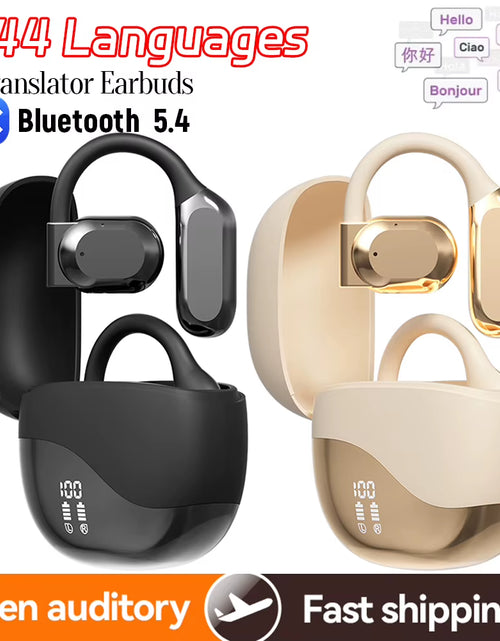 Load image into Gallery viewer, Real Time AI Translator Earbuds Bluetooth-Compatible 5.4 Noise Cancelling Smart Voice Translator Ear Hook Translation Earphones
