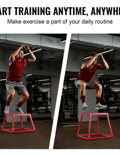 Load image into Gallery viewer, Plyometric Jump Box, 18 In. Plyo Box, Steel Plyometric Platform and Jumping Agility Box, Anti-Slip Fitness Exercise Box
