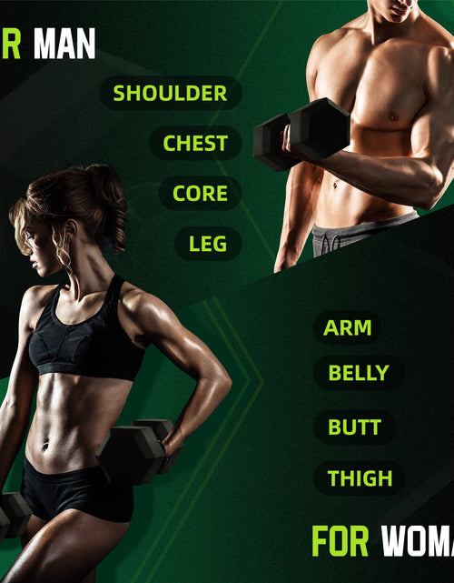 Load image into Gallery viewer, Rubber Encased Hex Dumbbell, 25Lbs, Single
