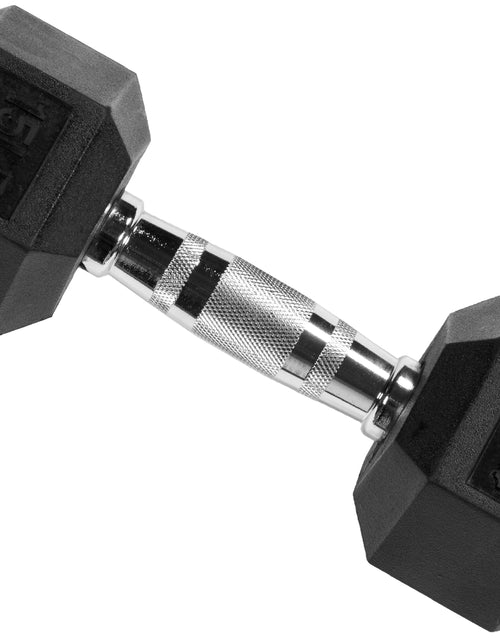 Load image into Gallery viewer, Rubber Encased Hex Dumbbell, 25Lbs, Single
