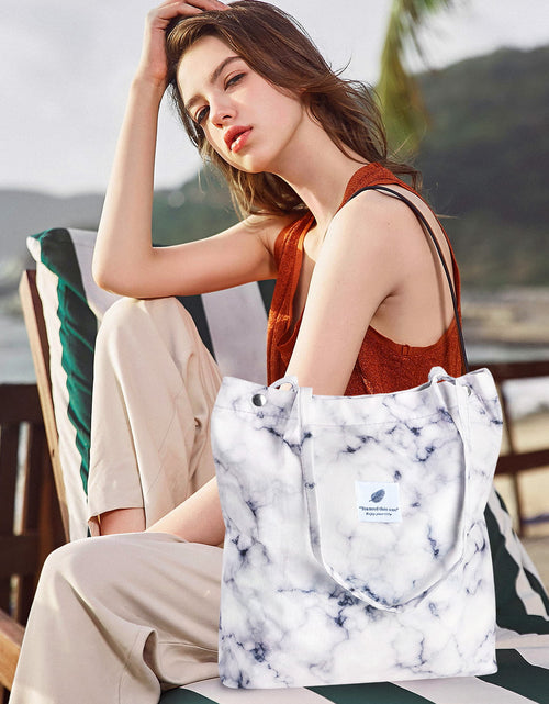 Load image into Gallery viewer, Corduroy Tote Bag Large for Women Girl Lady Canvas Shoulder Cord Purse and Handbags with Inner Pocket
