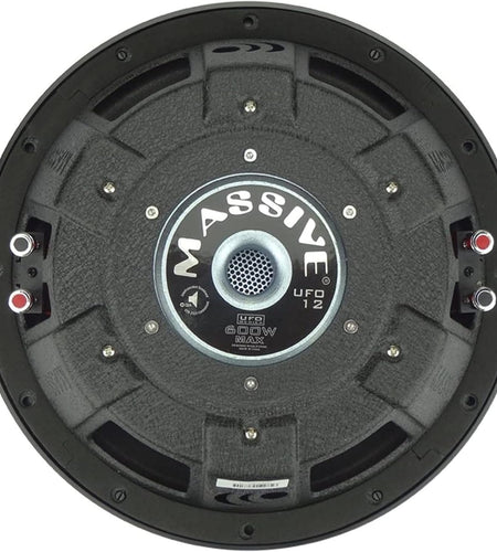 UFO10, 10 Inch Shallow Subwoofer - High Powered 600 Watt Shallow Mount Subwoofer, (3 Inch Voice Coil Dual 4 Ohm) Low Profile Car Subwoofer with Deep Bass. Sold Individually